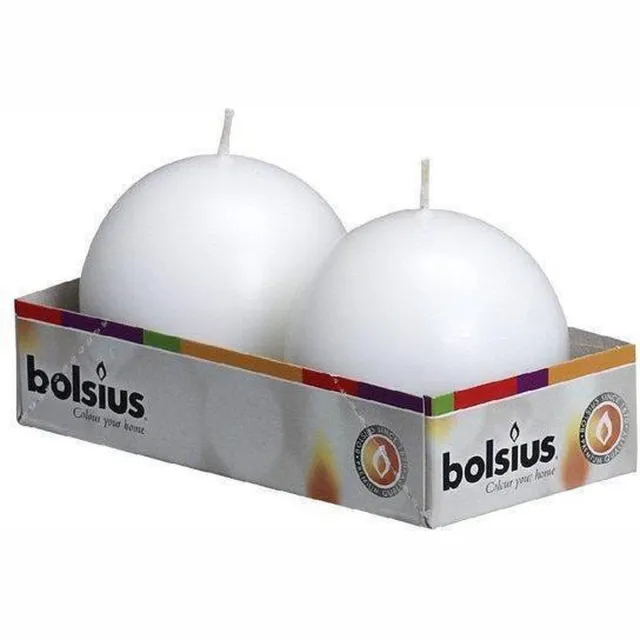 Bolsius Bolkaars - Bolkaars 70 mm - tray 2 Wit - per 2 stuks