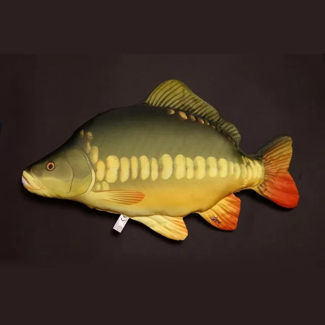 Dutch Nautics Kussen vis - Karper - Meerkleurig - Vismodel kussen - Groot formaat - Sierkussen - 60 cm Multicolor