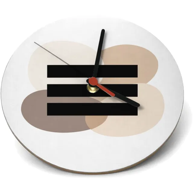 Mr Cadeautjes Klok rond Ø 19 - design Een minimalistische quote-poster met brede, zachte boogvorme | cadeau Wit