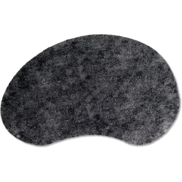 Famanu Zachte schoonloopmat puur en zacht donkergrijs nier 62 x 92 cm wasbare keukenmat voor binnen deurmat duurzaam tapijt anthracite