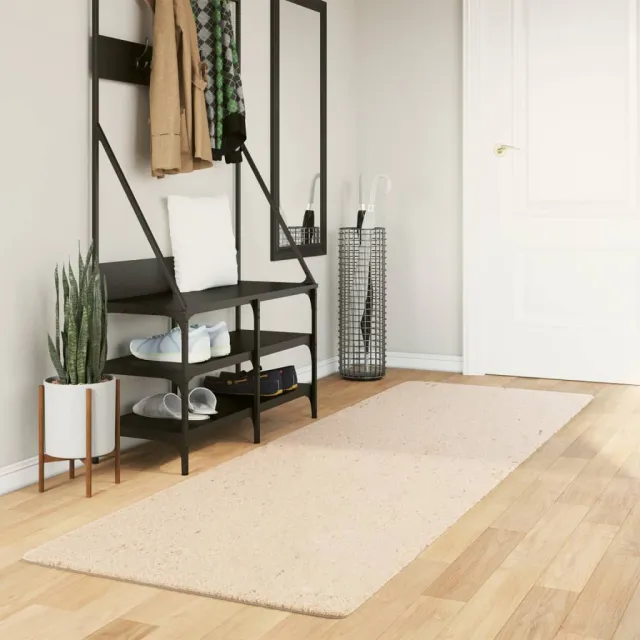 vidaXL Vloerkleed HUARTE laagpolig zacht wasbaar 80x250 cm beige, foto 2