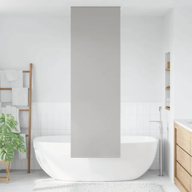 vidaXL Doucherolgordijn 80x240 cm stofbreedte 76 cm grijs