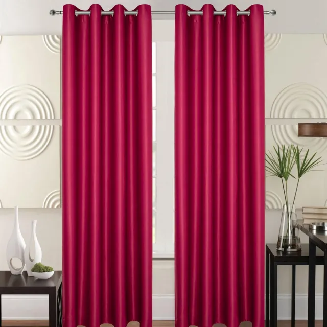 SB Line Kant en klaar Gordijn - Verduisterend - Met ringen - 140x260 cm-Bordeaux Rood