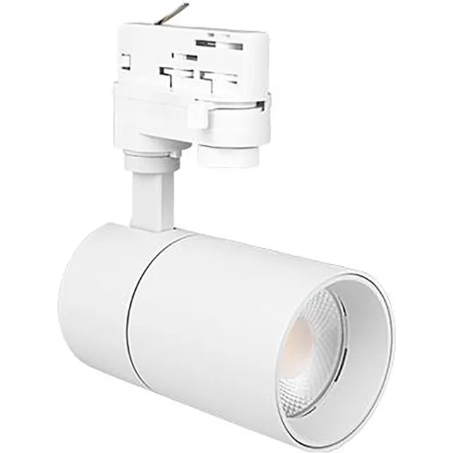 Qualu LED Railspot - Track Spot - Exotro Refin - 3-Fase - 20W 1600lm 36D - 840 Natuurlijk Wit 4000K - Mat Wit
