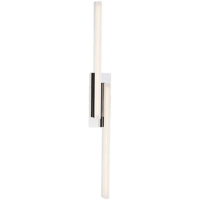 Licht Erlebnisse Licht-Erlebnisse - Cosmor - LED - Wandlamp - IP44 - 4000K - 700lm - van - Metaal acryl aluminium - in - chroom wit - Wandlamp Badkamer chroom|wit