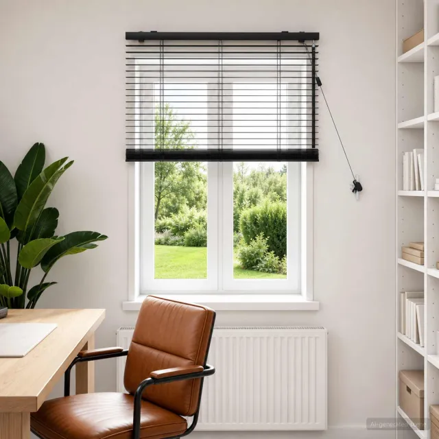 vidaXL Venetiaanse jaloezie Zwart 75 x 160 cm 35 mm