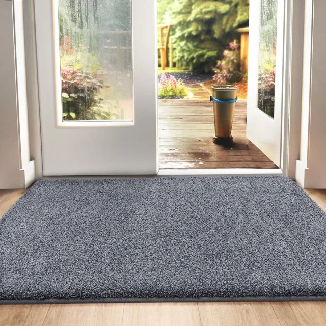 Famanu Antislip deurmat voor binnen en buiten, 80x120 cm, super absorberend en machinewasbaar Grijs