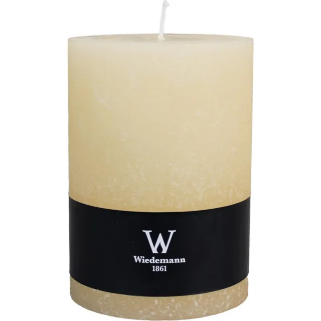 Wiedemann Cilinderkaars/stompkaars - groot model - rustieke kaars - creme wit - 10 x 14 cm - 100 branduren