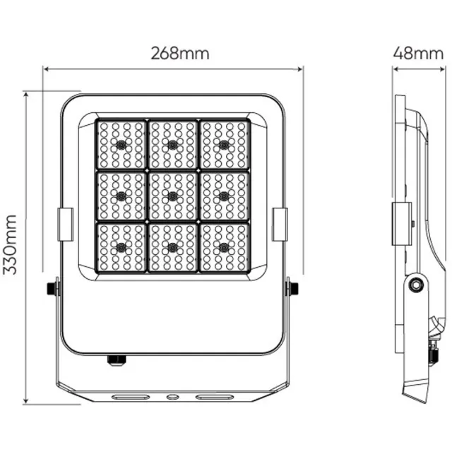 LED Line LED Breedstraler IP66 - Zwart PRIME - Schijnwerper 120 Graden - 100W 14000Lm - 4000K 840 Helder wit | 5 jaar garantie Donkergroen