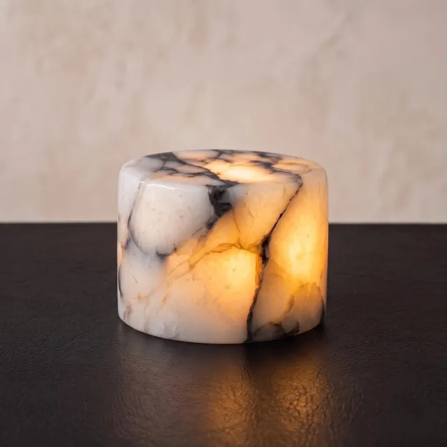 Namajunas Marmer Nachtlampje - Met Aanraaksensor - 5 Lichtkleuren - USB Oplaadbaar Nachtlamp - Dimbaar - Sfeerlamp - Natuurlijk Marmer - Bedlampje - Decoratie voor Huis - Cadeaus - Voor Woonkamer & Slaapkamer