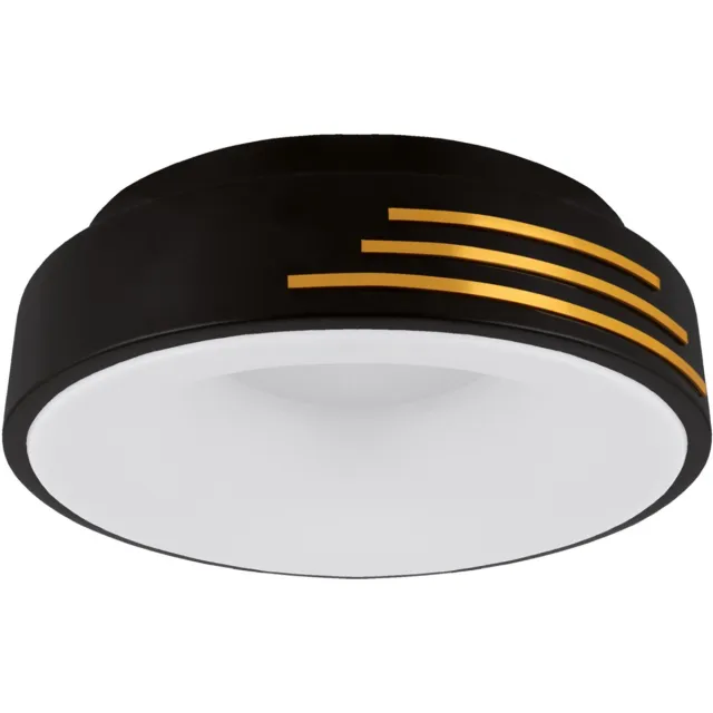 STRÜHM LIBRUS - Led plafondlamp -Keuken/Woonkamer/Slaapkamer - Rond - 24w - 4200K daglicht wit - 2970 Lumen - IP20 - Zwart/Goud