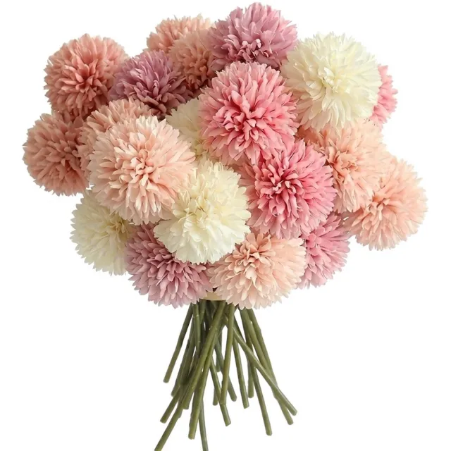 NUVEX Gemengde kleuren kunstbloemen set van 5 stuks chrysant bloemen kunstbloemen decoratie voor interieur vaas tafel bruiloft feest kunstbloem boeket