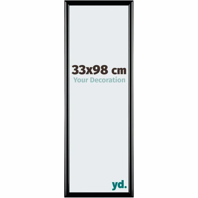 yd. Your Decoration - Fotolijst 33x98 cm - Kunststof - Zwart Hoogglans - Bordeaux