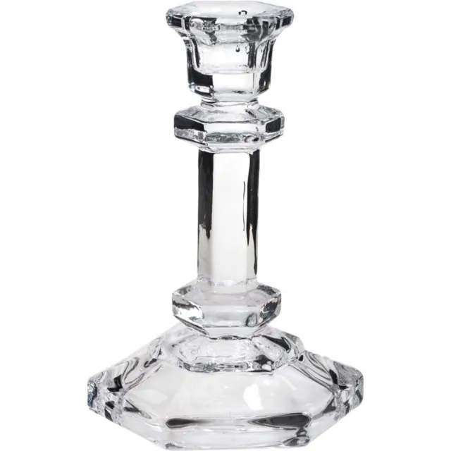 Concord Concorde Kaarsen kandelaar - 9.5 x 14 cm - decoratief glas - dinerkaarsen standaard - houder Transparant