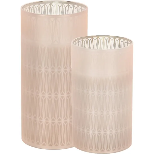 Home & Styling Luxe LED kaarsen in glas - set 2x st - 12,5 en 15 cm - warm wit
