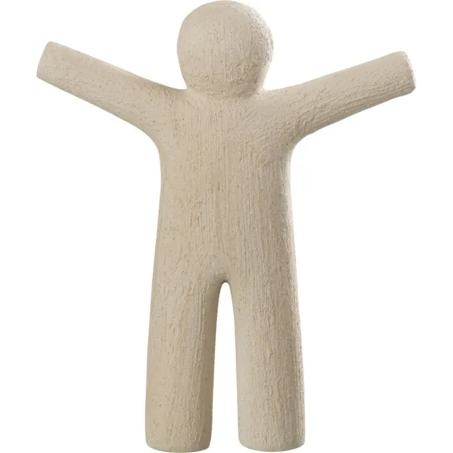 J-Line figuur P'tit Maurice Ruw Finish - polyresin - beige - small