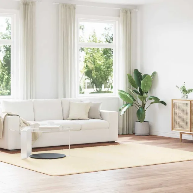 vidaXL Hoogpolig vloerkleed NAVARRA 200x290 cm polyester crèmekleurig, foto 2