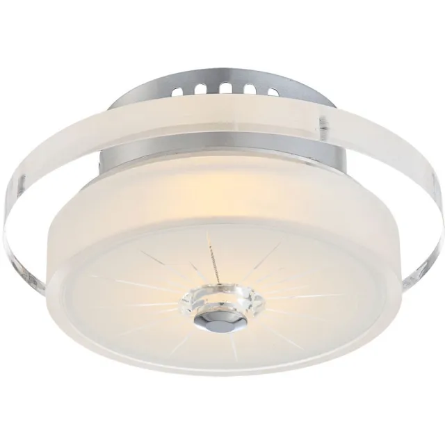 Globo LED 9 watt plafondlamp patroon glas helder woonkamer eetkamer rond Globo 49305-9 Wit