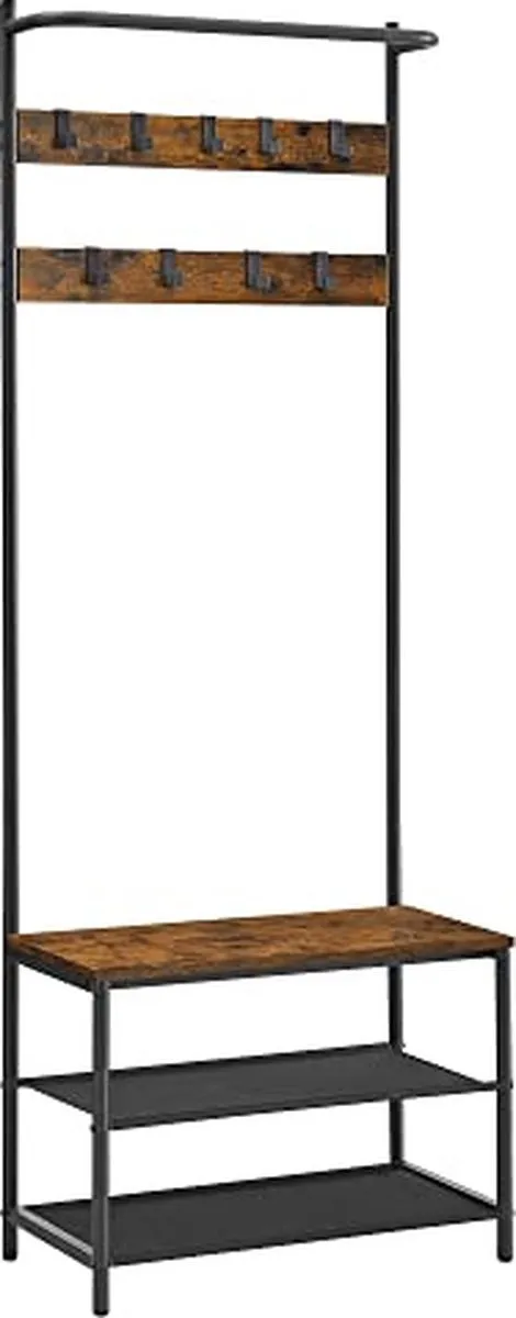 Hoppa! Kapstok - Kledingkast - Scandinavisch Eiken Crèmewit Rustic brown, black