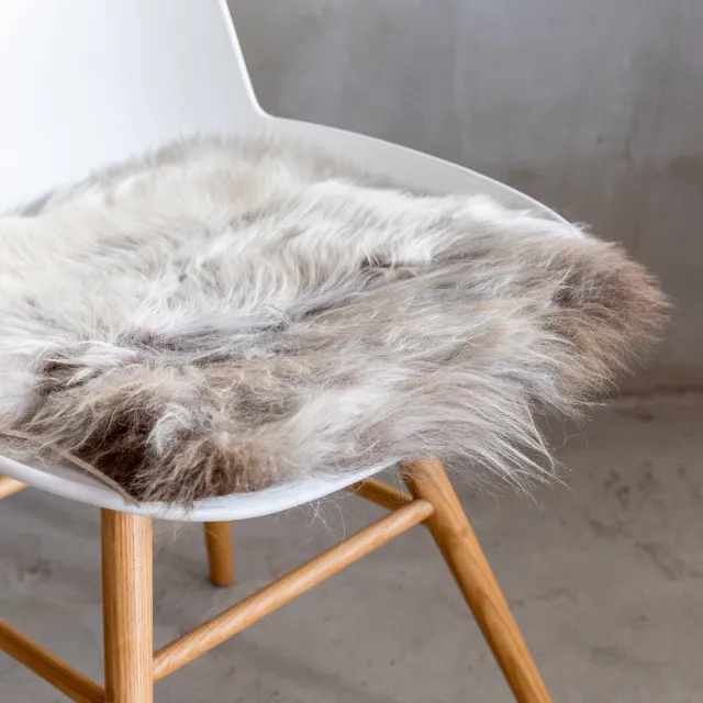 Van Buren Sinds 1861 Chair pad van Texels schapenvacht - Gemêleerd