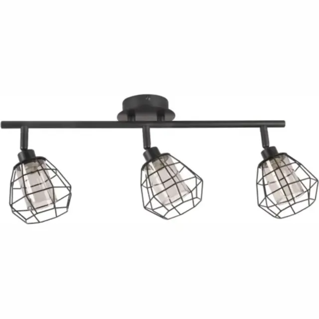 Inspire YW3832-M Baron Plafondlamp Draaibaar (G3) Fitting 3 Spots - Zwart