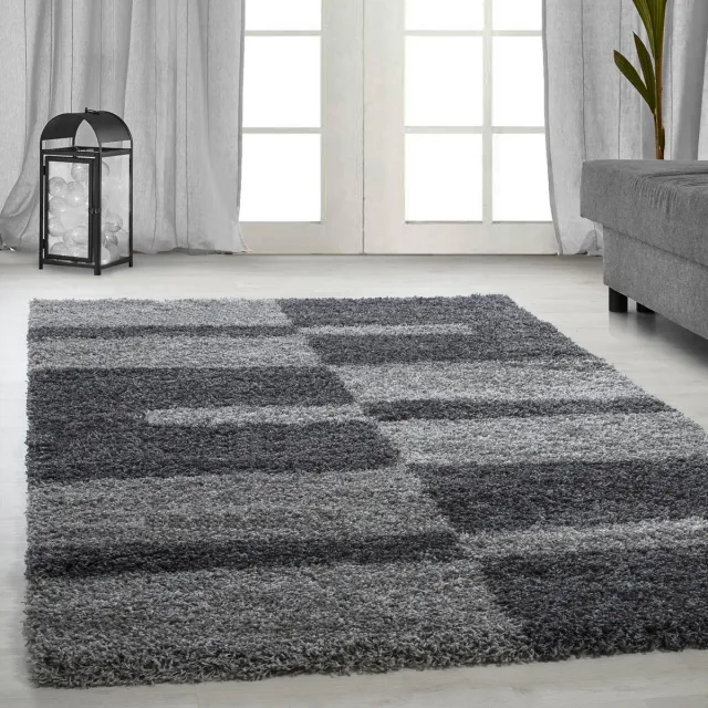 Muratap Tapijtenloods Gala Shaggy vloerkleed Grijs Hoogpolig- 160x230 CM
