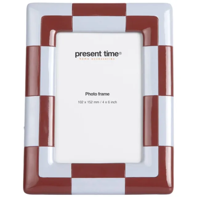 Present Time fotolijst Firenze 15,7x20,7 cm - burgundy rood/zacht blauw burgundy rood, zacht blauw