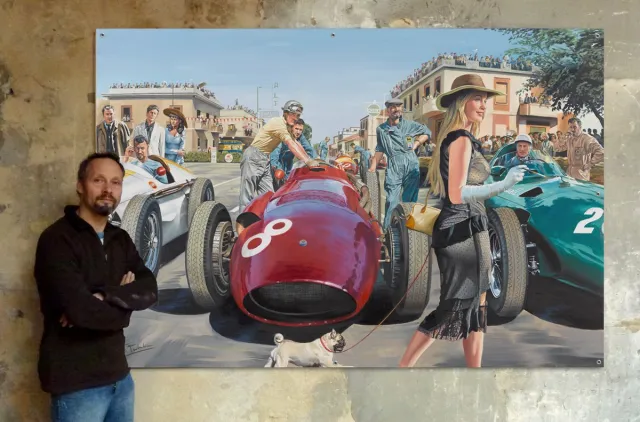 Benjamin Freudenthal A giant Cover of the 1957 Pescara Grand Prix (235x150 Cm) This PCV cover is ideal if you want to decorate your garage, a brewery, a show room, racinginthepast rood