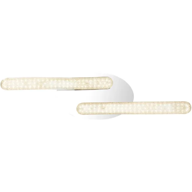 Globo Plafondlamp kristallen woonkamerverlichting zilver LED keukenlamp plafondlamp, metaal acryl, LED 24W 2800Lm warm wit, L 75 cm