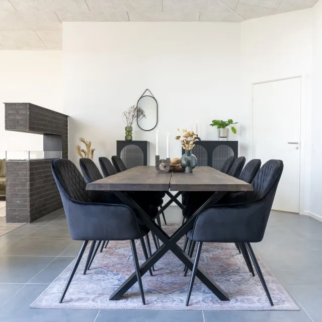 House Nordic Vloerkleed Havana Oranje/Blauw 200x300cm