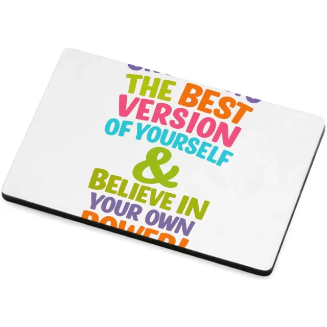 Mr Cadeautjes MDF magnetische fotolijst 7,5 x 5 - design Een vrolijke zelfaffirmatieposter met een andere focus op gr | cadeau Wit