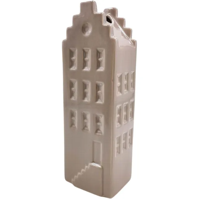 Housevitamin Bloemenvaas - Huis Vaas - Keramiek - Taupe - 6x5,5x18 cm