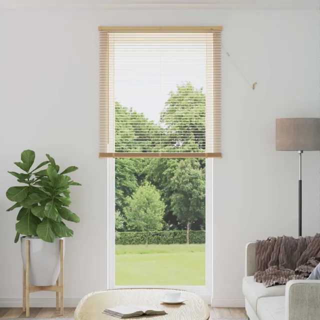 vidaXL Venetiaanse jaloezie Lichtbruin met Patroon 213 x 100 cm 25 mm
