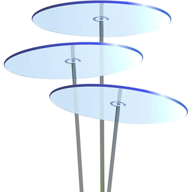 Cazador del Sol Zonnevangers Cazador Del Sol - tuin decoratie voor buiten - Blauw Ø200mm x 175cm Set3