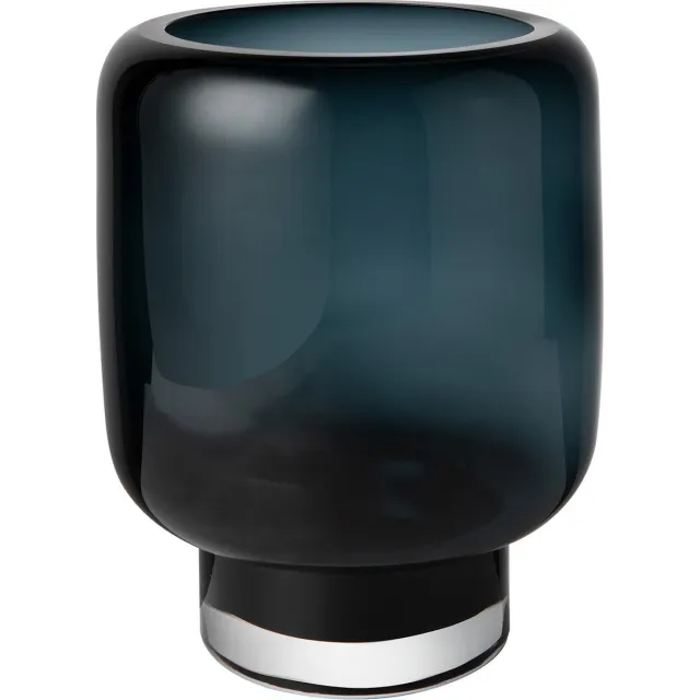 Element Accessories Grote luxueuze vaas - Modernistisch retro stijl - extra dik puur hoogwaardig glas - Belgisch Merk - Element Accessories: ZADAR grijs, donkergrijs