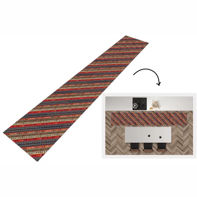 KitchenYeah Keukenloper - Loper keuken - Afrika - Patronen - Abstract - Keukenloper vinyl multicolor, foto 2