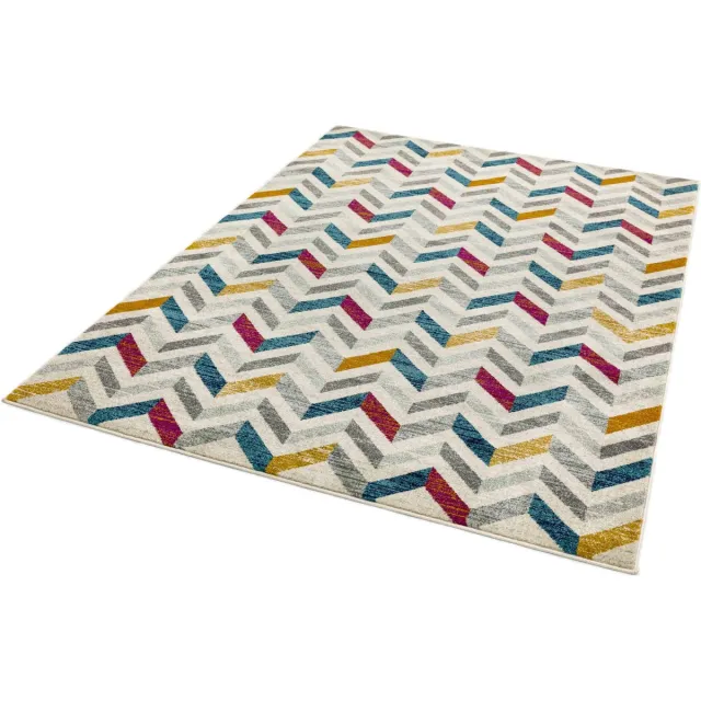 Eazy Living Easy Living - colt-chevron-multi Vloerkleed - 200x290 - Rechthoek - Laagpolig Tapijt - Modern - Meerkleurig
