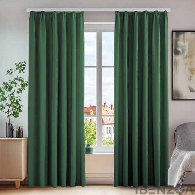 Ibenzoa Gordijnen - Bosgroen - 220 x 140 cm - Polyester