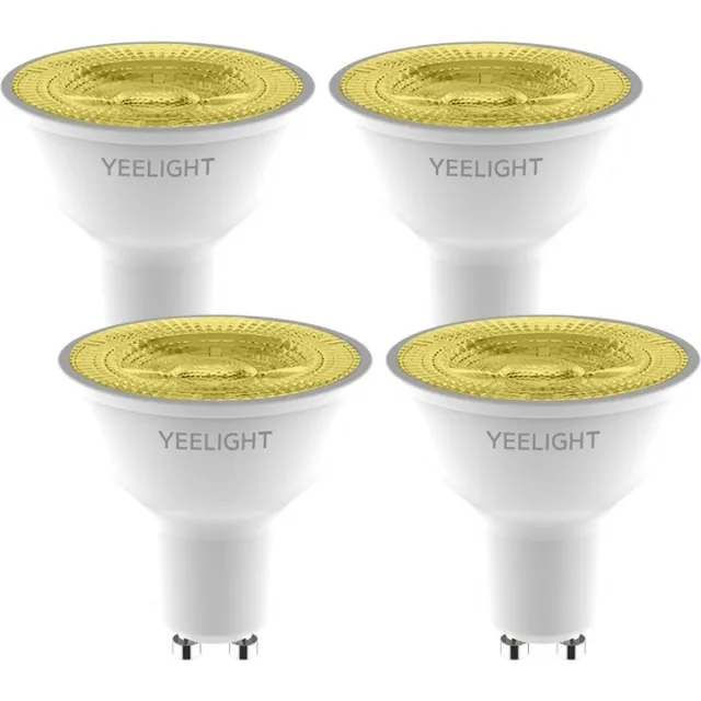 Yeelight slimme led spots - GU10 fitting - Warm Witte lichtkleur - Set van 4 - Smart spot - Amazon Alexa - Slimme verlichting