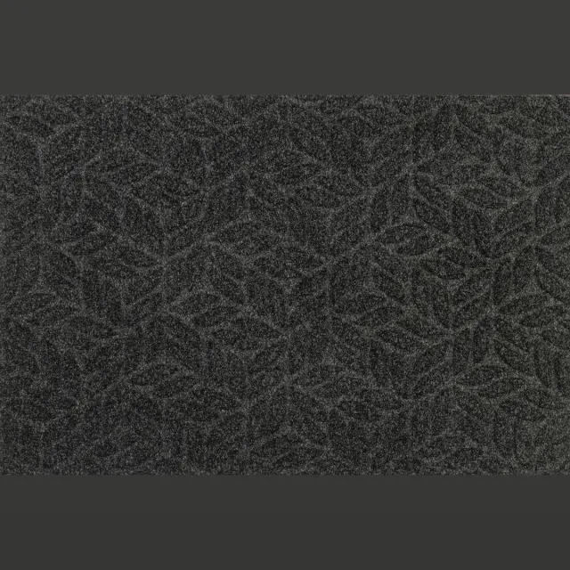 Kleen-Tex DUNE Leaves Dark Grey - Kleen-Tex - 60 x 90 cm donker grijs
