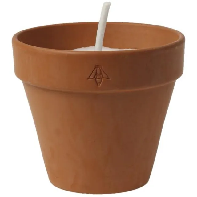 Cerabella Terracotta Tuinkaars S – Citronella – Handgemaakt van 100% sojawas – Brandduur ca. 12 uur – 11,5 × 10 cm