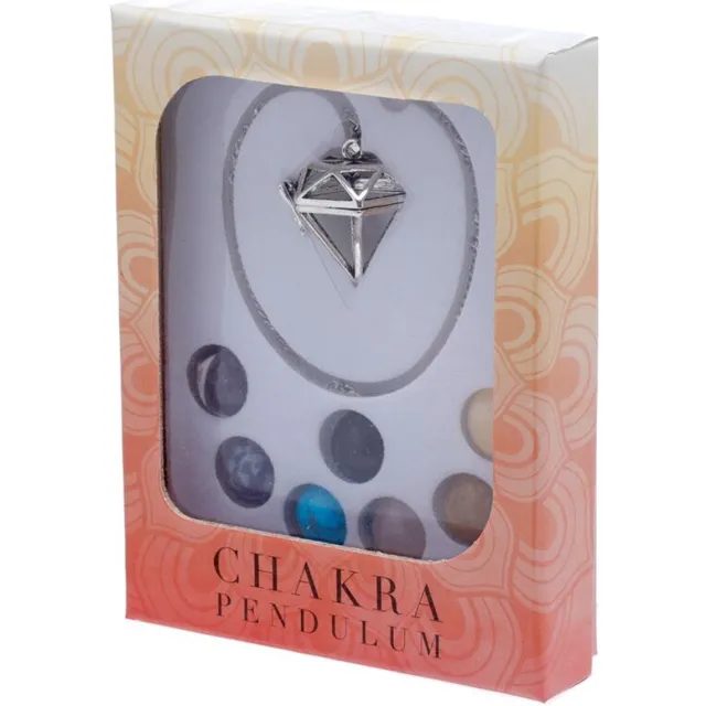 puckator Pendel met Chakra Stenen - Pendelen - Chakra - Stenen - Edelstenen - Healing - Spiritueel - Edel steen - 7 Stenen - Zeshoekig Multi