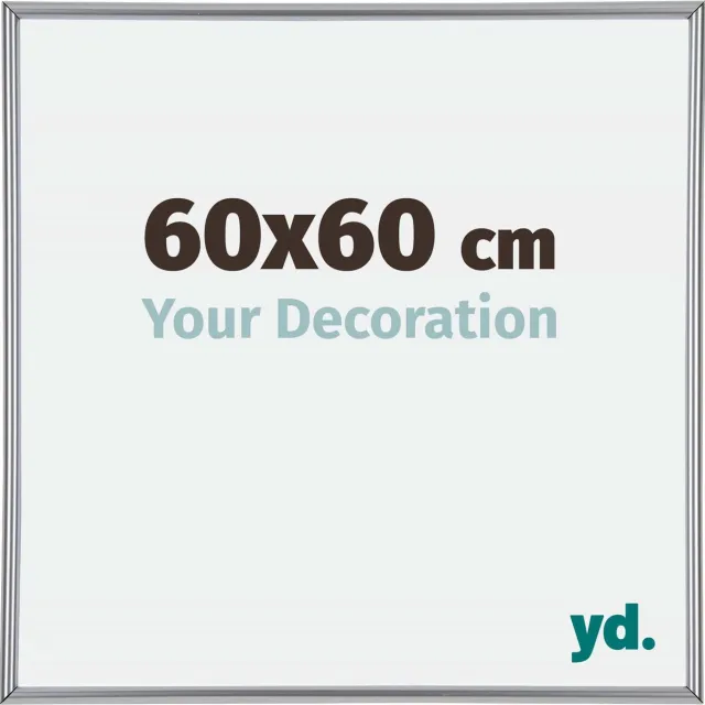 yd. Your Decoration - Fotolijst 60x60 cm - Kunststof - Zilver Hoogglans - Annecy
