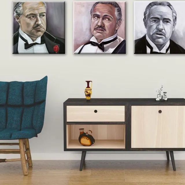 Passionforart.eu Poster - Don Corleone Marlon Brando The Godfather Canvasdoeken - 50 X 50 Cm - Multicolor Full colour