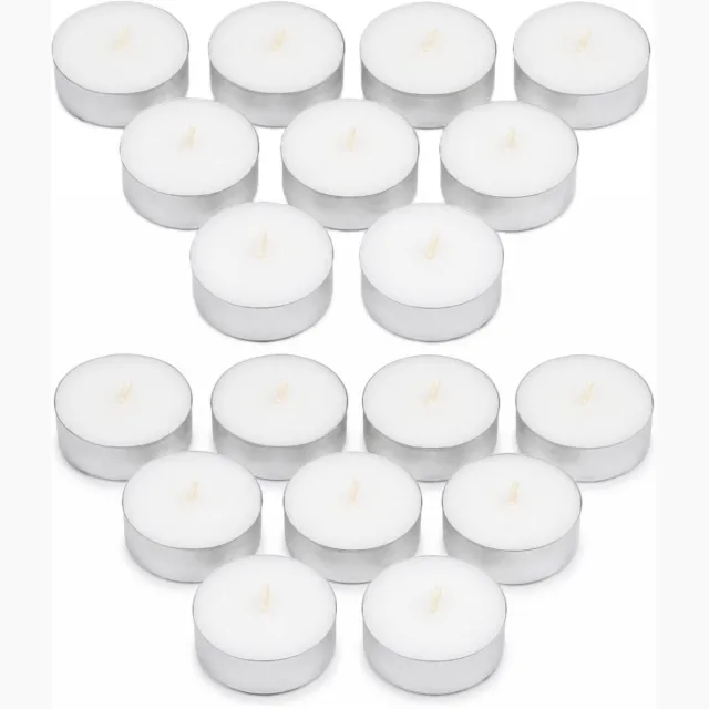 Arti Casa Theelichtjes / waxinelichtjes - 200x stuks - wit - D3,7 cm - 3,5 branduren - geurloze kaarsen