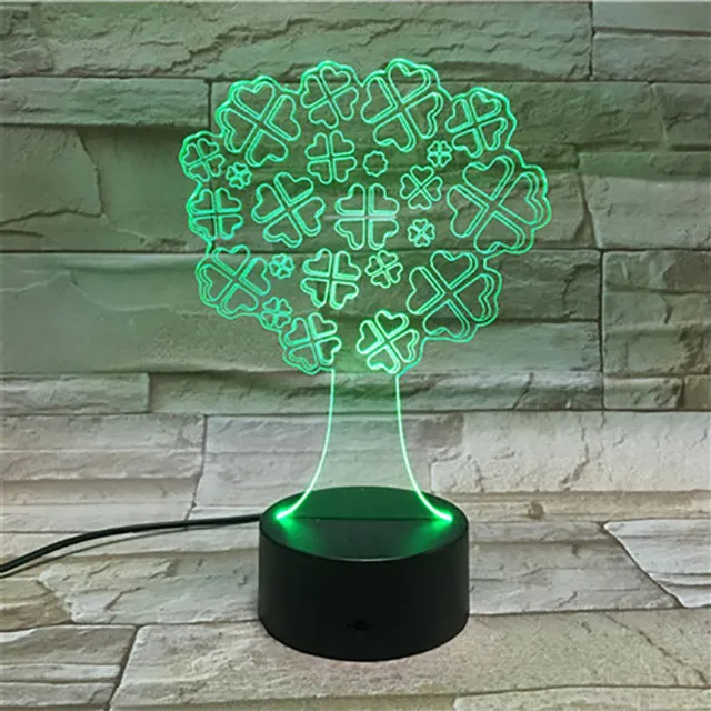 MC Living 3D Led Lamp Met Gravering - RGB 7 Kleuren - Liefde Boom