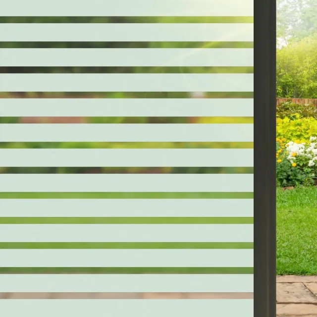 Imperatoris Zelfklevende Raamfolie – Matglas Raamfolie / Inkijkwerende Privacyfolie – Voor Ramen en Glazen Deuren – Screenprotector – Eenvoudig Aan te Brengen – 44.3 x 200 cm Wide Stripes
