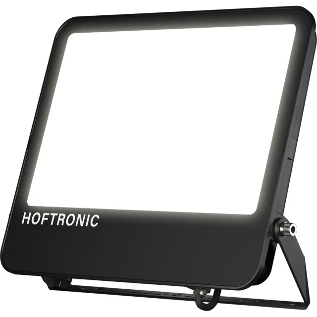 HOFTRONIC Luxor V2 LED Schijnwerper 200 Watt 32000 Lumen (160lm/W) - 4000K Neutraal wit licht - IP65 waterdicht - Incl. Ventilatieplug - 5 jaar garantie Zwart