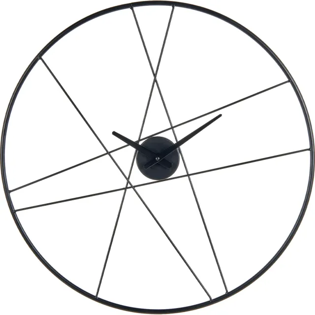 Beliani TUITAN - Wandklok - Zwart - IJzer