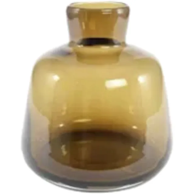 Haans Lifestyle Initials by Haans Vase Bottle Topaz – Glazen Vaas Bruin – 22 cm